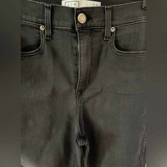 NWT (In Plastic Wrap) Women’s AYR Size 31 x 26 “The Riser” Style Jeans in Onyx - Picture 10 of 12